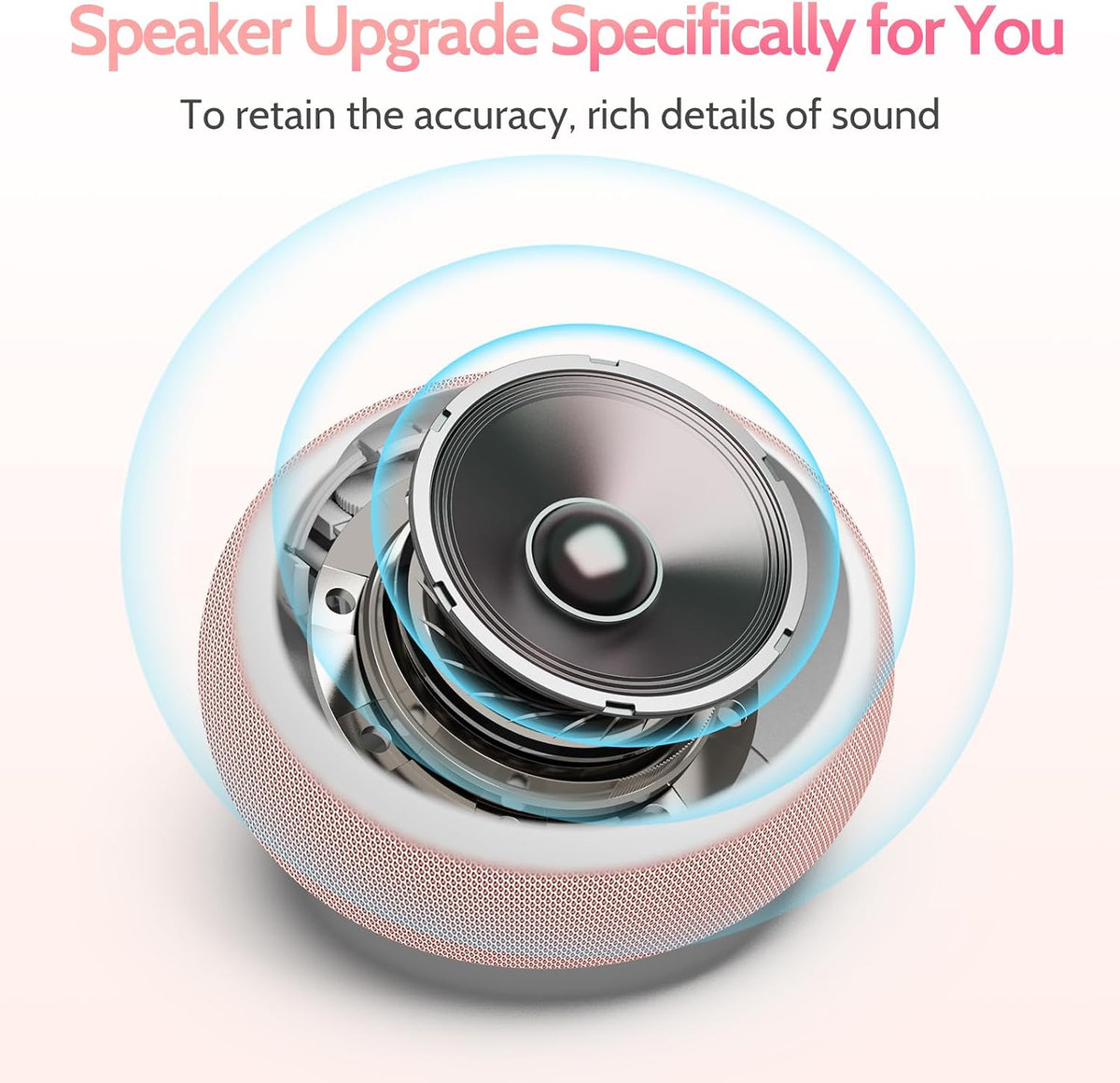 Auto Dimmable Sound Machine Alarm Clock with Night Light for Girls