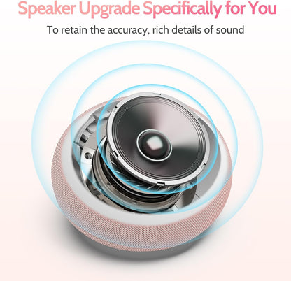 Auto Dimmable Sound Machine Alarm Clock with Night Light for Girls