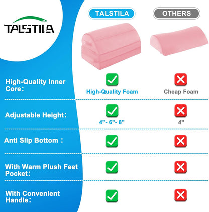 Foot Rest for Under Desk at Work, Under Desk Footrest, Ergonomic 3 Adjustable Heights Footrest, Footrest with Feet Warm Pocket, for Office Desk & Office Chair - Back & Leg Hip Pain Relief