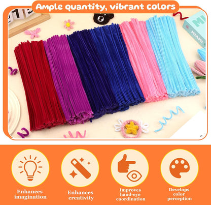100 Pcs Pipe Cleaners Bulk Craft Suppies Light Peach Pink Pipe Cleaners