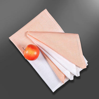 Ombre Cloth Napkins Cotton Linen 85% Cotton 15% Linen Set of 6 Cotton Linen Blend Dinner Napkins Perfect for Parties Dinners Weddings Cocktail Christmas Napkins 18x18 Ombre (Peach).
