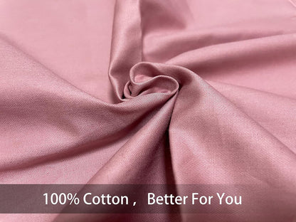 Soft 100% Egyptian Cotton Zipper Pillow Case, Cozy and Lightweight Pillowcase, Set of 2, Lotus Pink, Standard, 20" x 26"