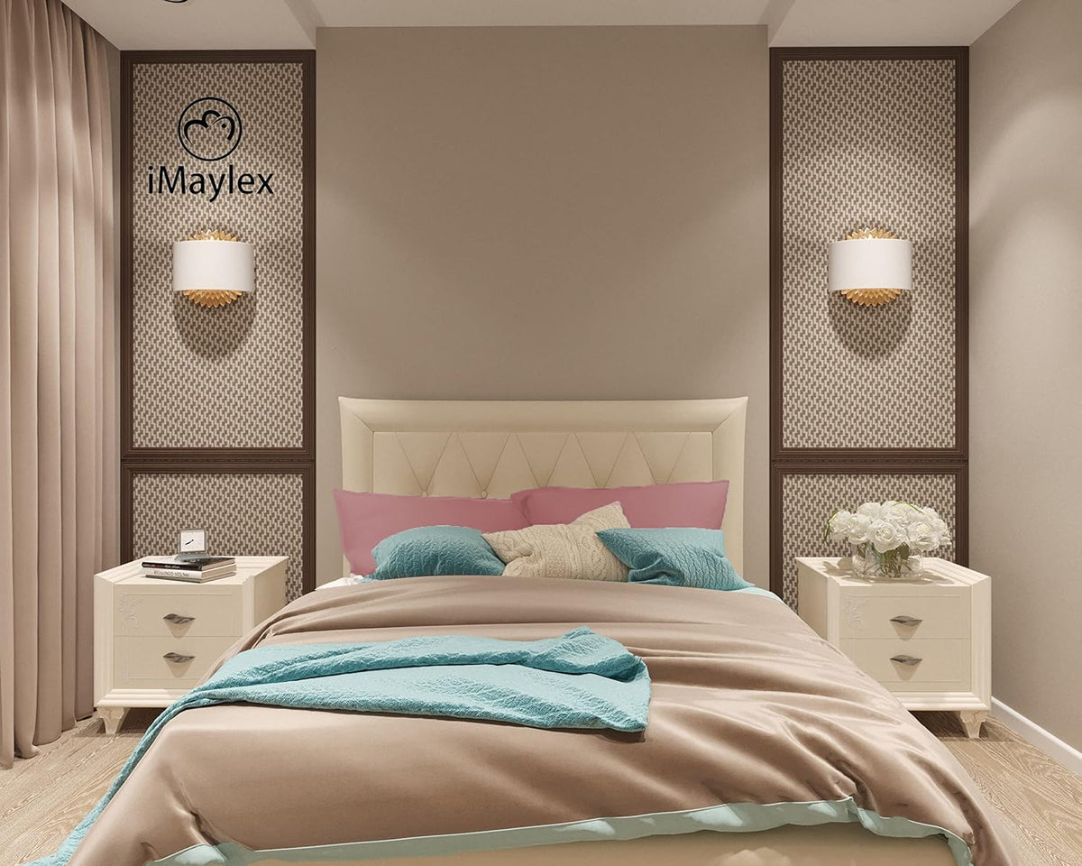 Soft 100% Egyptian Cotton Zipper Pillow Case, Cozy and Lightweight Pillowcase, Set of 2, Lotus Pink, Standard, 20" x 26"