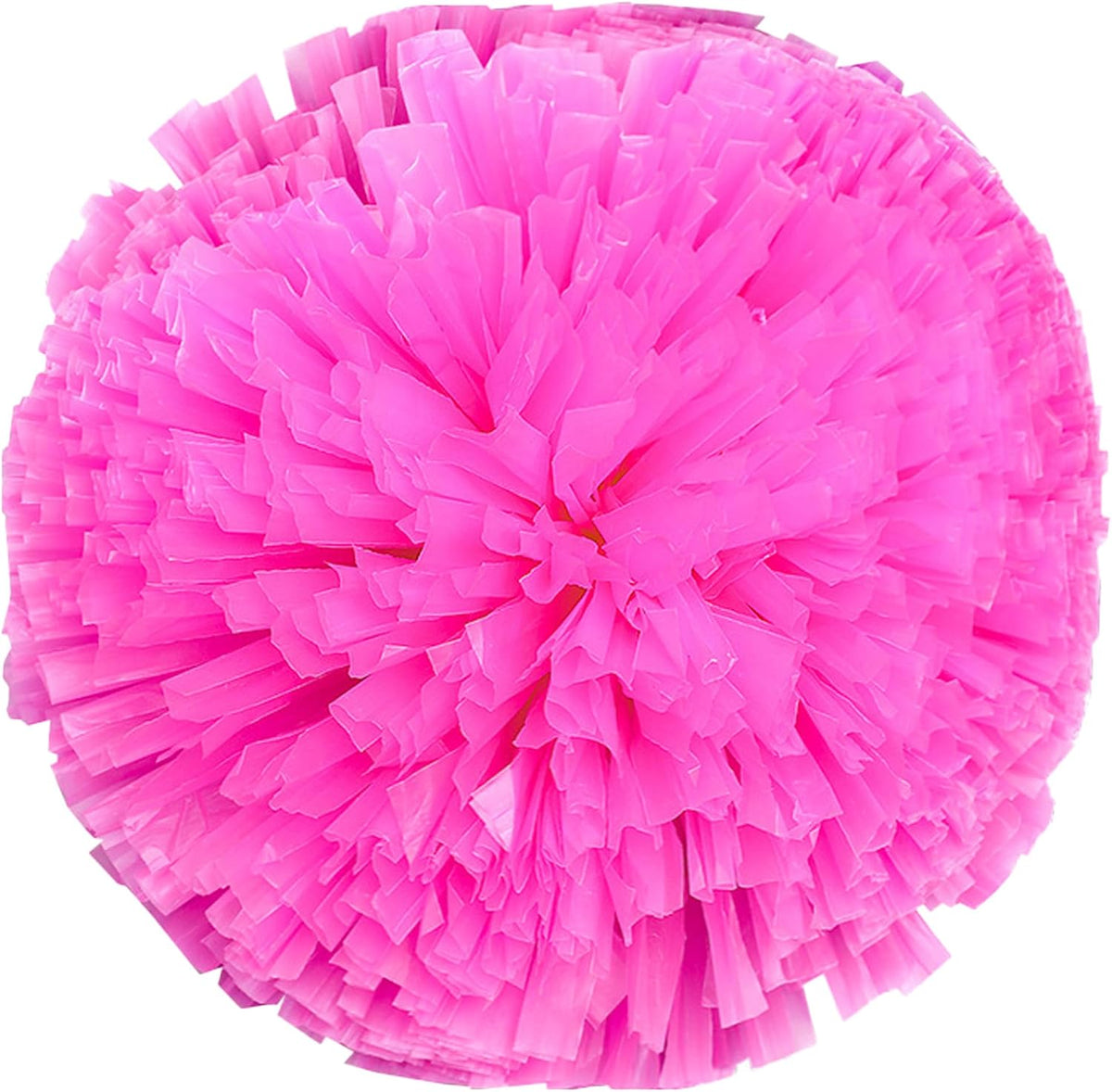 2PCS 6 Inch Plastic Cheerleading Pom Poms with Handle for Cheerleading Sport Team, Pink