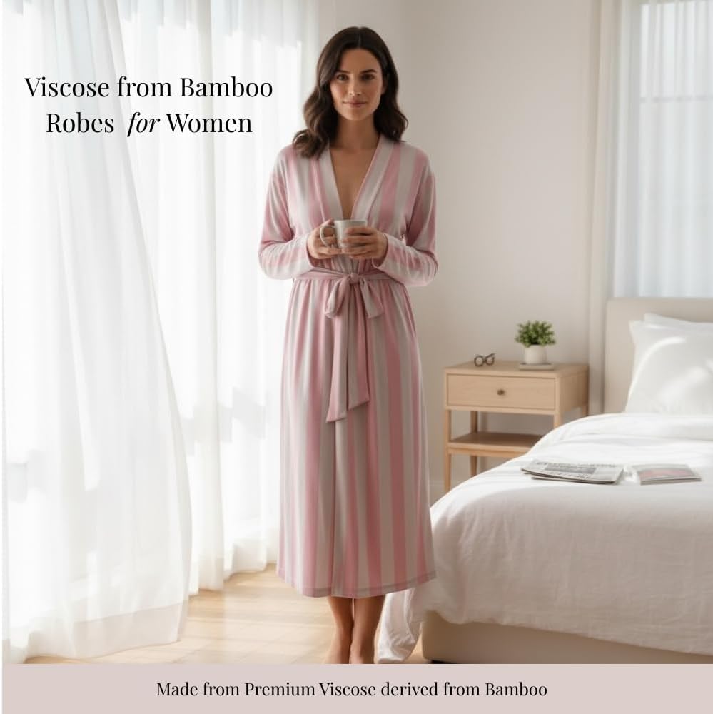 Viscose from Bamboo Women's Robe Long with Pockets