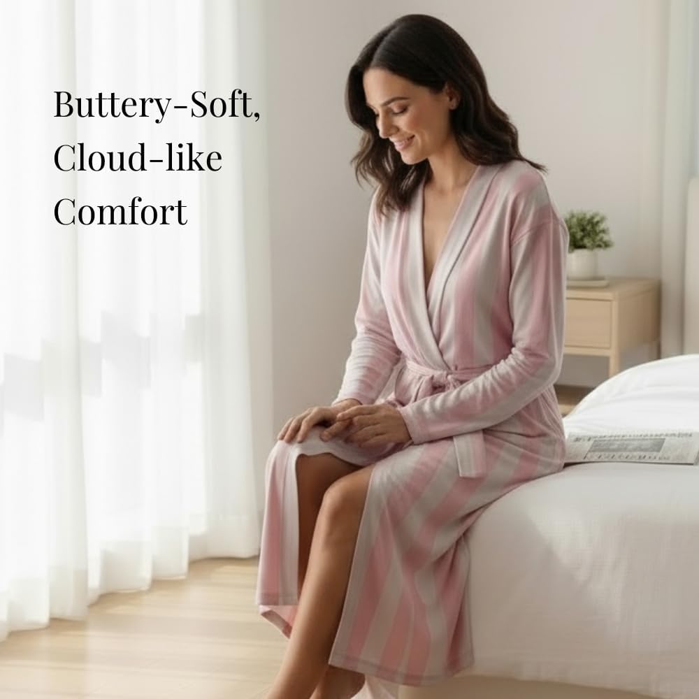 Viscose from Bamboo Women's Robe Long with Pockets