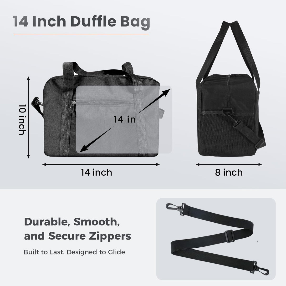 14 inch Small Gym Bag for Women & Men- Mini Duffel Bag Lightweight Carry On Bag Sports Bag for Travel,Sport,Workout-Light Pink