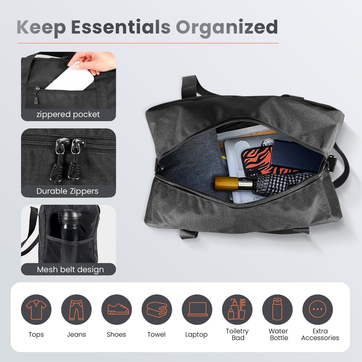 14 inch Small Gym Bag for Women & Men- Mini Duffel Bag Lightweight Carry On Bag Sports Bag for Travel,Sport,Workout-Light Pink