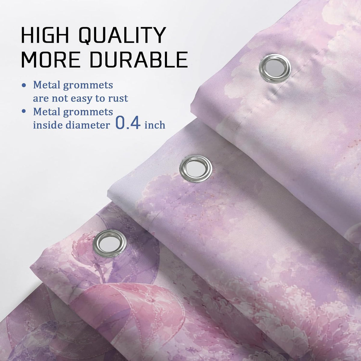 Peony Shower Curtain, Romantic Elegant Ribbon Swan Spring Peach Waterproof Fabric Toile Cloth Shower Curtains for Bathroom Toile Guest Room Decor 72x72 Inch