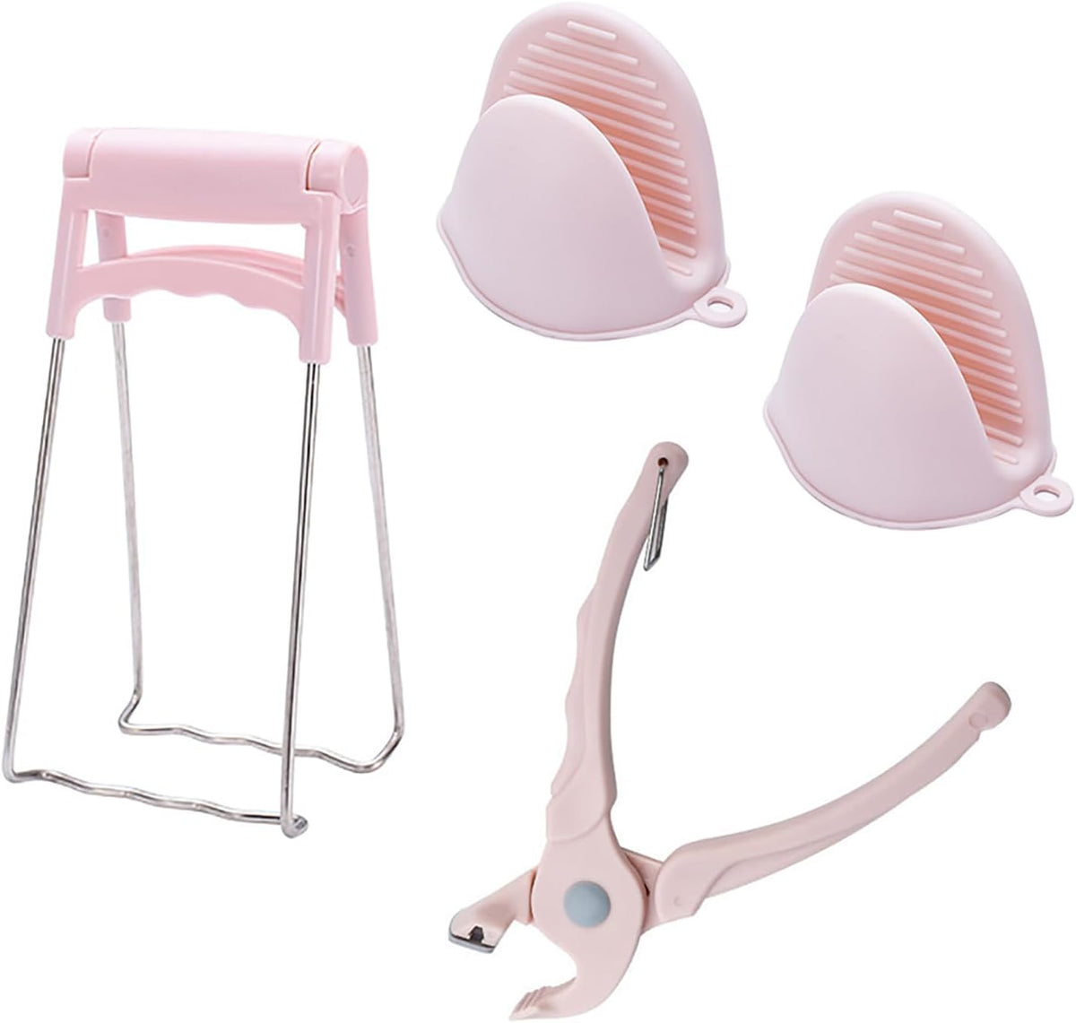 Hot Plate Gripper, Bowl Clip, Kitchen Tong, Mini Silicone Oven Gloves, 4Pcs