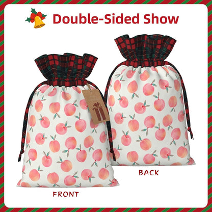 DRTGEDS Pink Peach 4.7x 6.9in Large Capacity Gift Bag With Drawstring For Your Halloween Precious Gifts 1pcs
