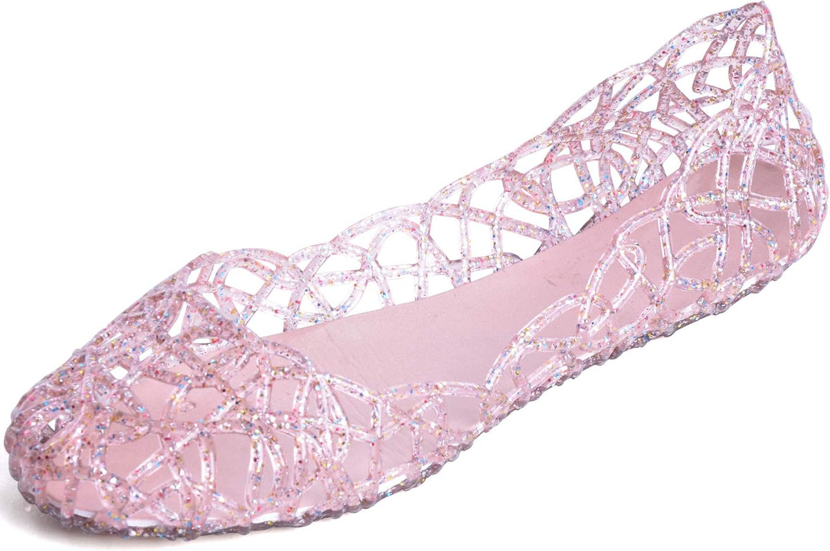 Women Flat Heel Summer Beach Jelly Shoes