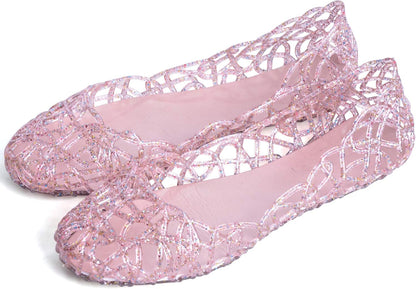 Women Flat Heel Summer Beach Jelly Shoes