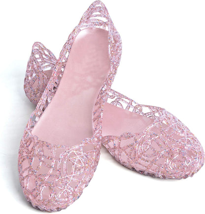 Women Flat Heel Summer Beach Jelly Shoes