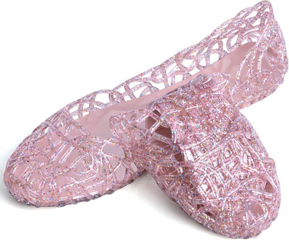 Women Flat Heel Summer Beach Jelly Shoes