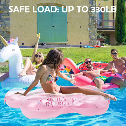 Pool Floats, Inflatable Pool Float, Large Floatie for Bachelorette Party, Swim Tube River Lake Beach Bride Wedding Decor Raft for Adults