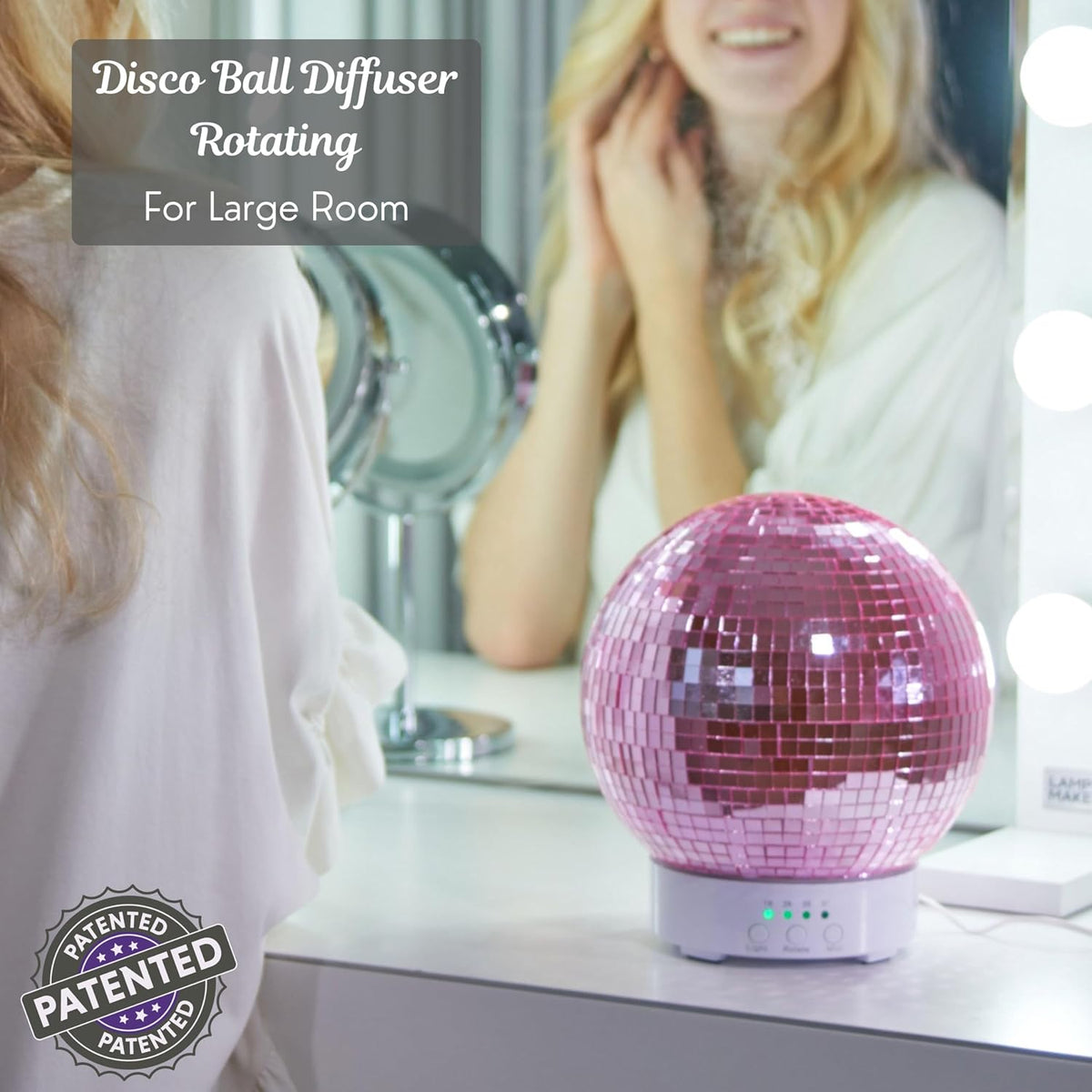 Disco Ball Diffuser - Original Rotating Disco Diffuser Pink