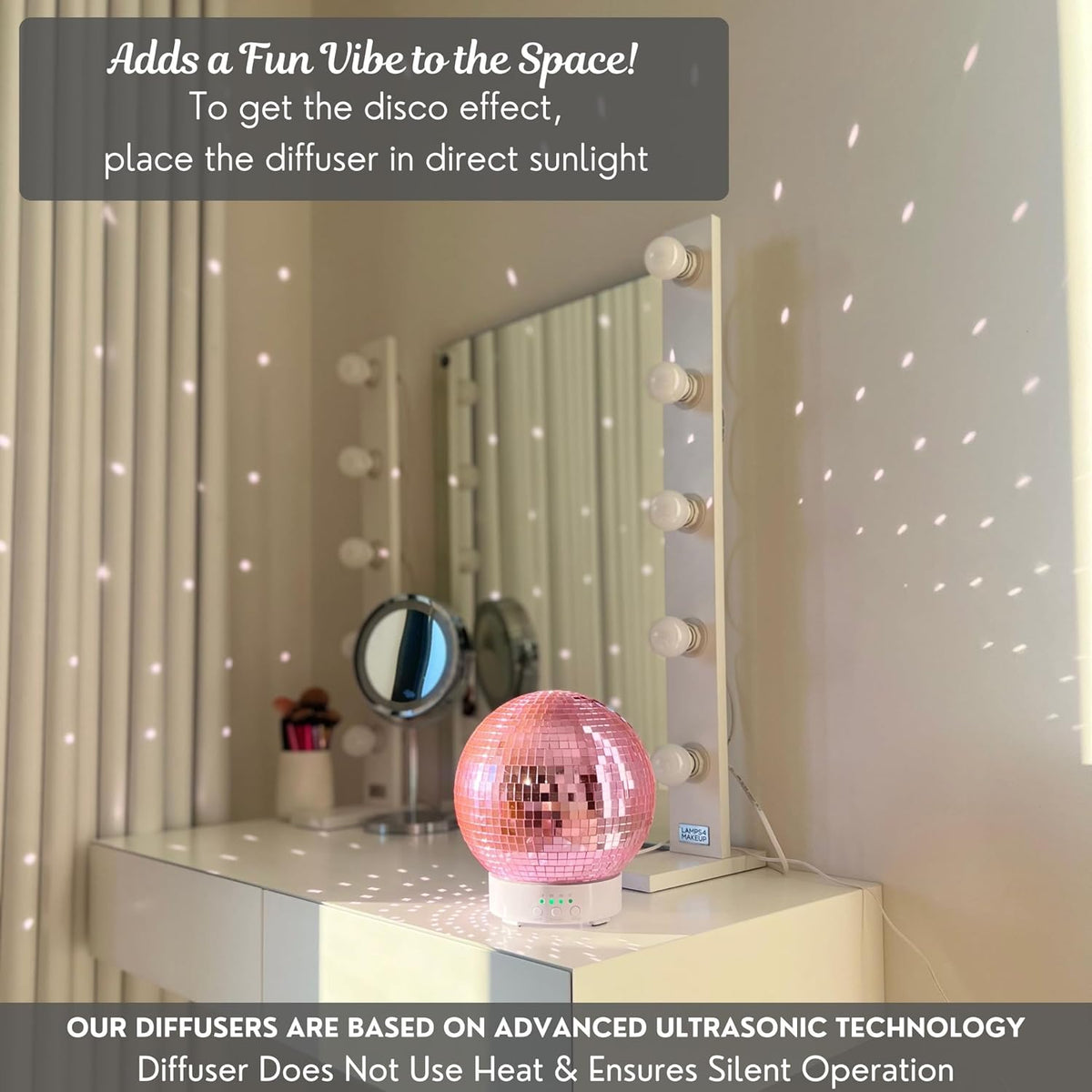 Disco Ball Diffuser - Original Rotating Disco Diffuser Pink