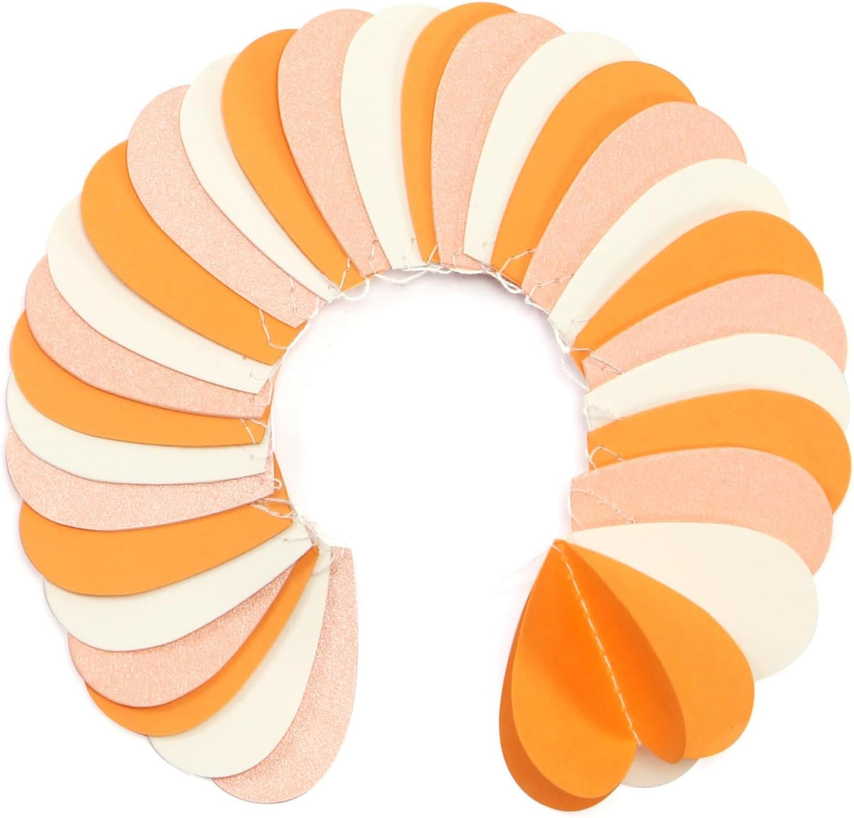 Beige-Orange Peach Fall Party-Decorations Heart-Garland - 39Ft Autumn Thanksgiving Birthday Boho Hanging Paper Streamers Banner,Birthday Bachelorette Baby Bridal Shower Engagement Decor
