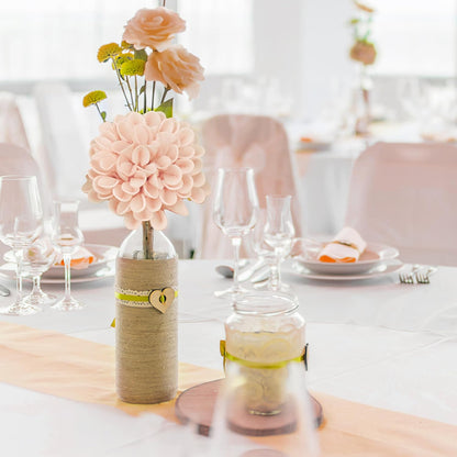 Artificial Flowers, 25pcs Peach Fake Rose for Wedding