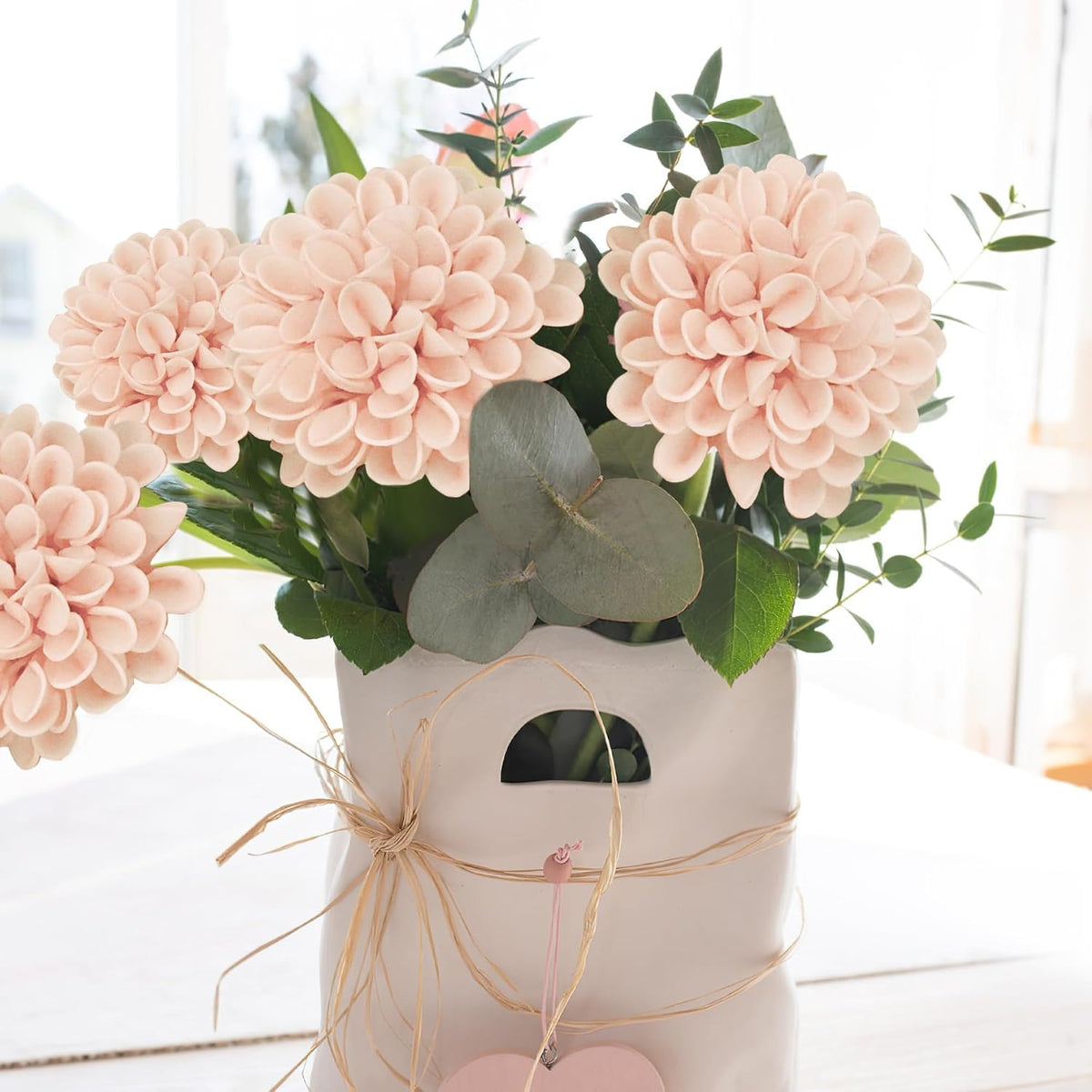 Artificial Flowers, 25pcs Peach Fake Rose for Wedding