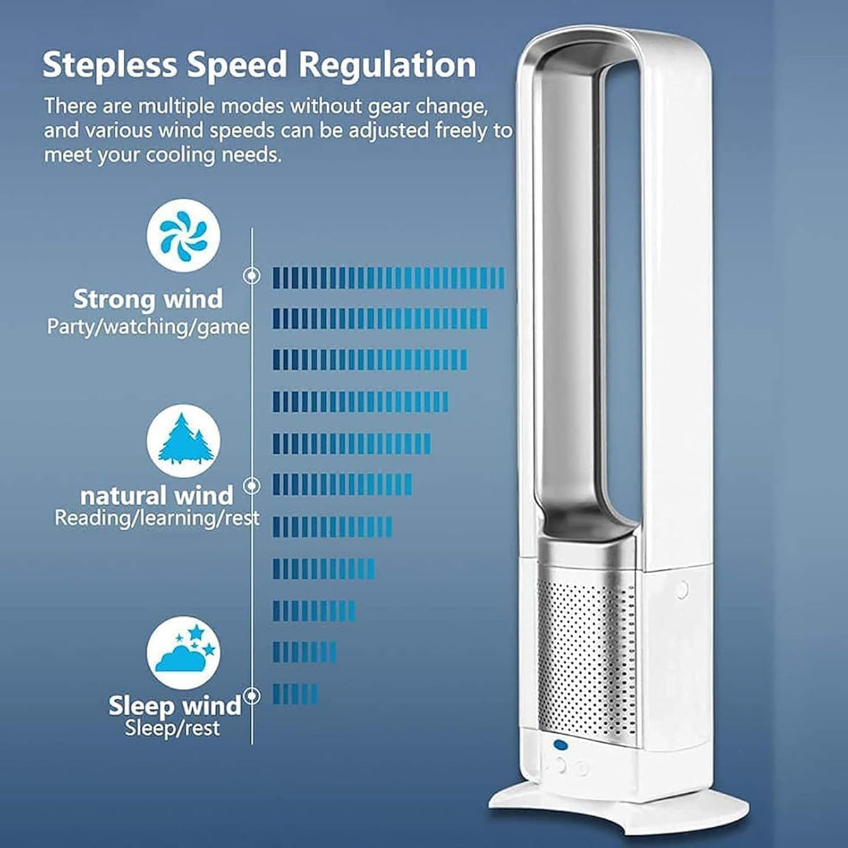 Bladeless Fan for Bedroom, Tower Fan That Blow Cold Air, Quiet Cooling Tower Fan with Remote, 3 Speed Settings for Home Office Floor Fan, Pink