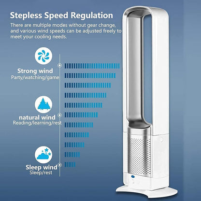 Bladeless Fan for Bedroom, Tower Fan That Blow Cold Air, Quiet Cooling Tower Fan with Remote, 3 Speed Settings for Home Office Floor Fan, Pink