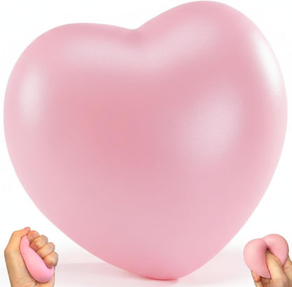 Squishy Fidget Toys for Girls, Pink Heart Slow-Rising Stress Relief Sensory Toy for Focus & Calming, Fine Motor Skills, Autism & ADHD Support