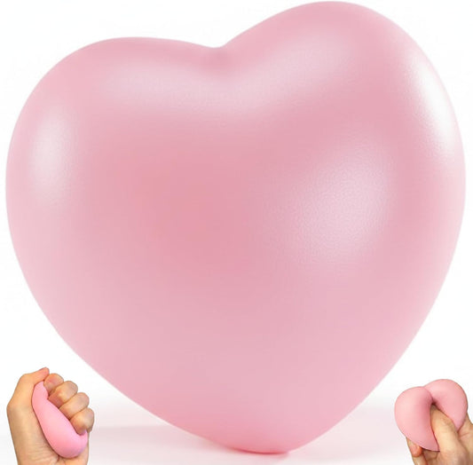 Squishy Fidget Toys for Girls, Pink Heart Slow-Rising Stress Relief Sensory Toy for Focus & Calming, Fine Motor Skills, Autism & ADHD Support
