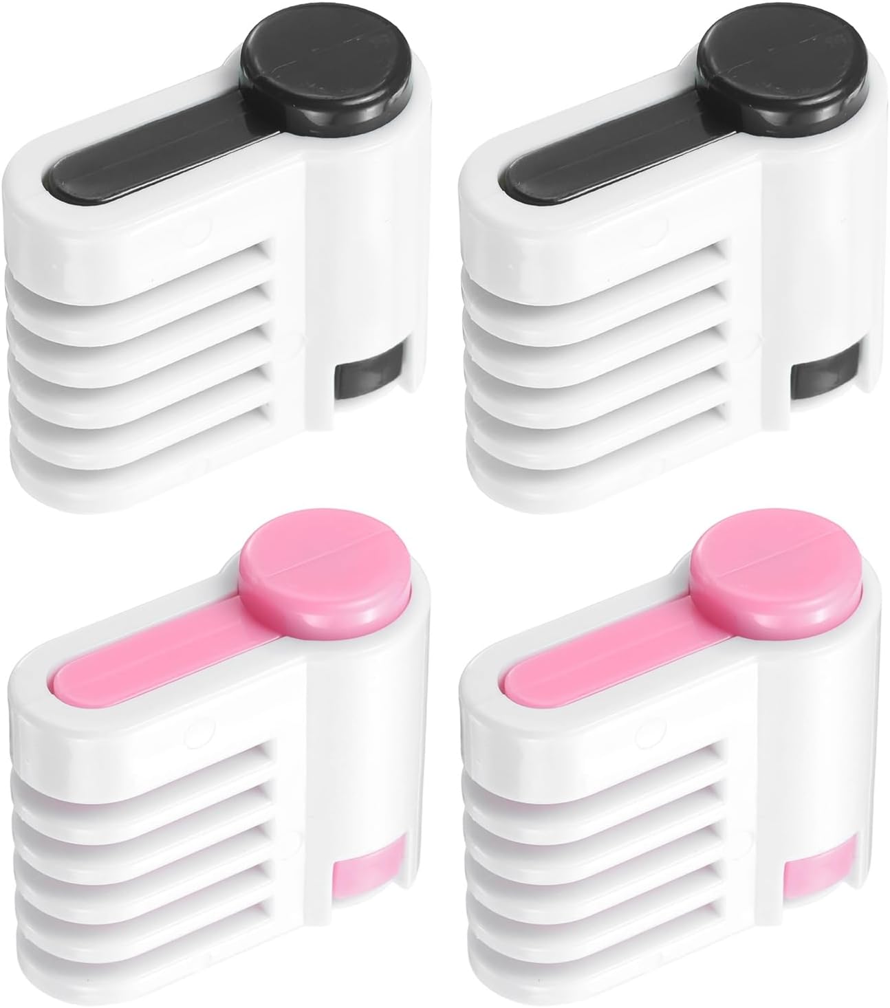 uxcell 2 Pcs Cake Leveler Slicer, DIY Cake Slicer, 5 Layers Bread Leveler, Pink/Black