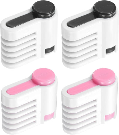 uxcell 2 Pcs Cake Leveler Slicer, DIY Cake Slicer, 5 Layers Bread Leveler, Pink/Black