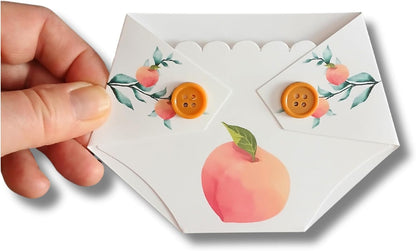 Kards by Kaylee Diaper Shaped Gift Card Holder for Baby Shower - Game Prize or Diaper Raffle Winner Gift - Fruit Themed Baby Shower