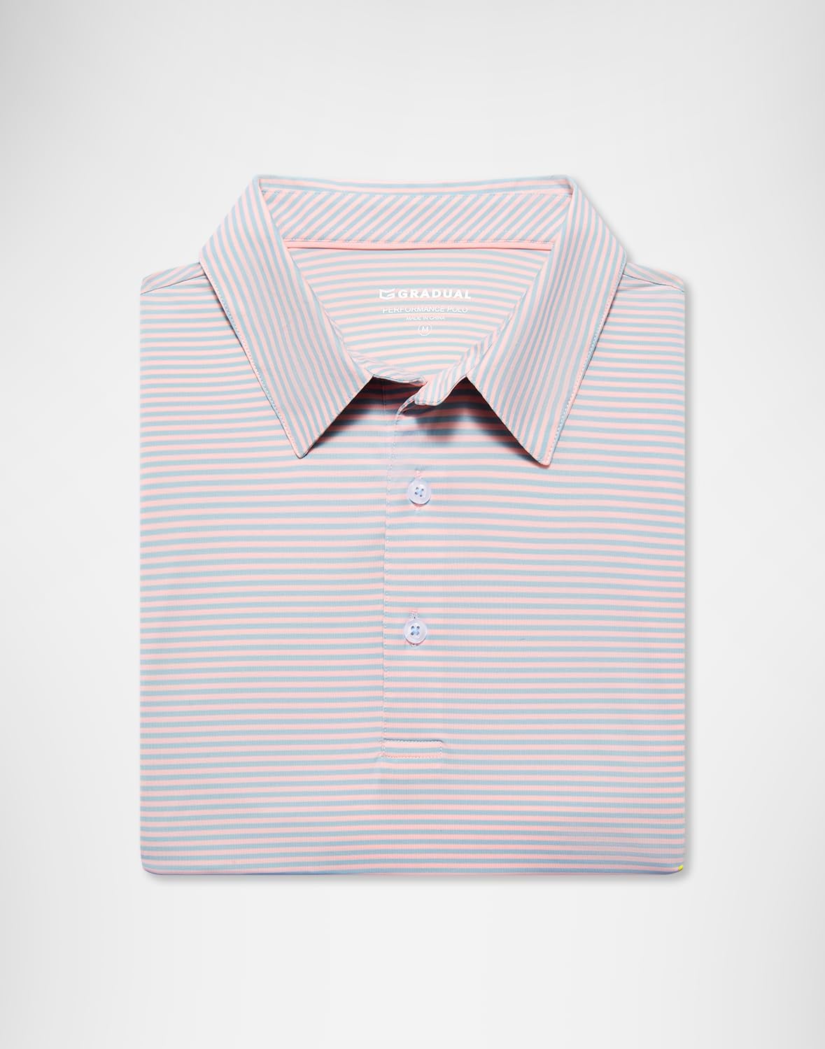 G Gradual Mens Golf Shirt Dry Fit Moisture Wicking Performance Short Sleeve Striped Polo Shirts for Men Dressy Casual