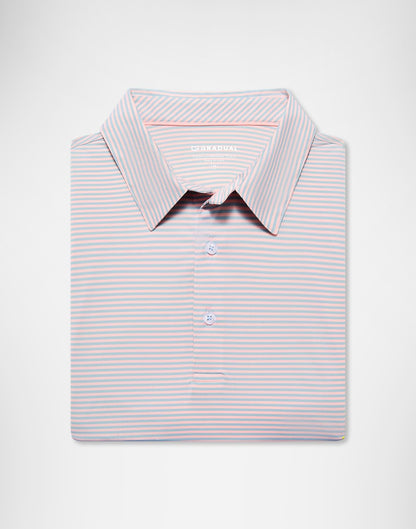 G Gradual Mens Golf Shirt Dry Fit Moisture Wicking Performance Short Sleeve Striped Polo Shirts for Men Dressy Casual