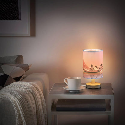 Bedside Table Lamp, Pink High Heels Nightstand Lamp for Bedroom with USB Port, LED Desk Lamps for Living Room Dorm Reading
