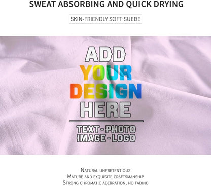 Custom Yoga Towel,Personalized Soft Towels Add Your Design Beach Towel with Picture Text Logo Name for Home Outdoor Sports Gym Yoga Light Pink