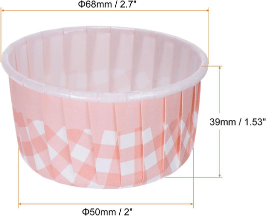 HARFINGTON 50 Pcs Standard Cupcake Liners Cupcake Cups Disposable Oven Safe Baking Pastry Cups for Party, Wedding, Light Pink