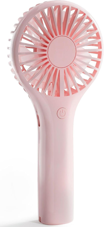 Edvision Portable Mini Fan - Powerful Personal Handheld Fan with 3 Speeds, Cute and Small, USB Rechargeable for Travel/Lash/Makeup/Outdoor/Home, Pink
