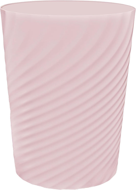 DAJITRE 1.8 Gallon Small Trash Can Wastebasket Recycling Bin Slim Profile for Compact Spaces Bathroom, Office, Bedroom, Kitchen (1.8 Gallon, Pink)