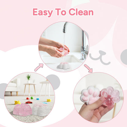 2-Pack Taba Squishy Cat Paw Sensory Fidget Toys Adults, Anxiety Stress Relief Squeeze Toy, Soft Cute Kawaii Squishy’s for Desk, School (Pink)