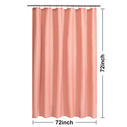 N&Y HOME Fabric Shower Curtain or Liner with Magnets - Hotel Quality, Machine Washable, Water Repellent - Coral, 72x72