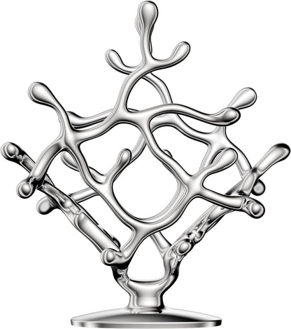 Napkin Holder - Coral Design, Polished Stainless Steel for Dinner & Lunch Napkins, Elegant Home Decor for Dining Table, Kitchen, Premium Quality