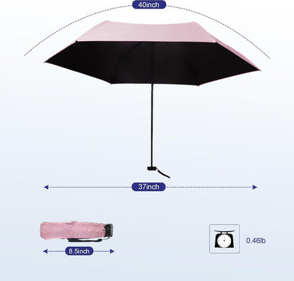 SoulRain 42" Travel Sun & rain Umbrella, Lightweight Windproof Umbrella, Portable Lightweight Compact Parasol with 99% UV Protection for women and men