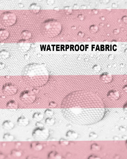 Outdoor Waterproof Pillow Covers for Patio Furniture Pink and White Stripes Decorative Throw Pillow Cover Solid Striped Pillowcases Set of 2 Cushion Case for Sofa Couch Chair 18 x 18 in