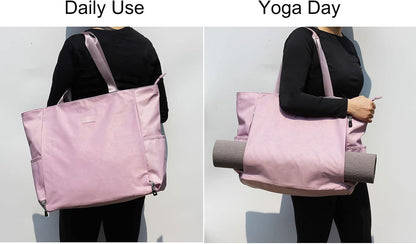 ESVAN Yoga Mat Bag Yoga Tote Carrier Shoulder Bag Carryall Tote for Office,Yoga,Pilates,Travel,Beach and Gym