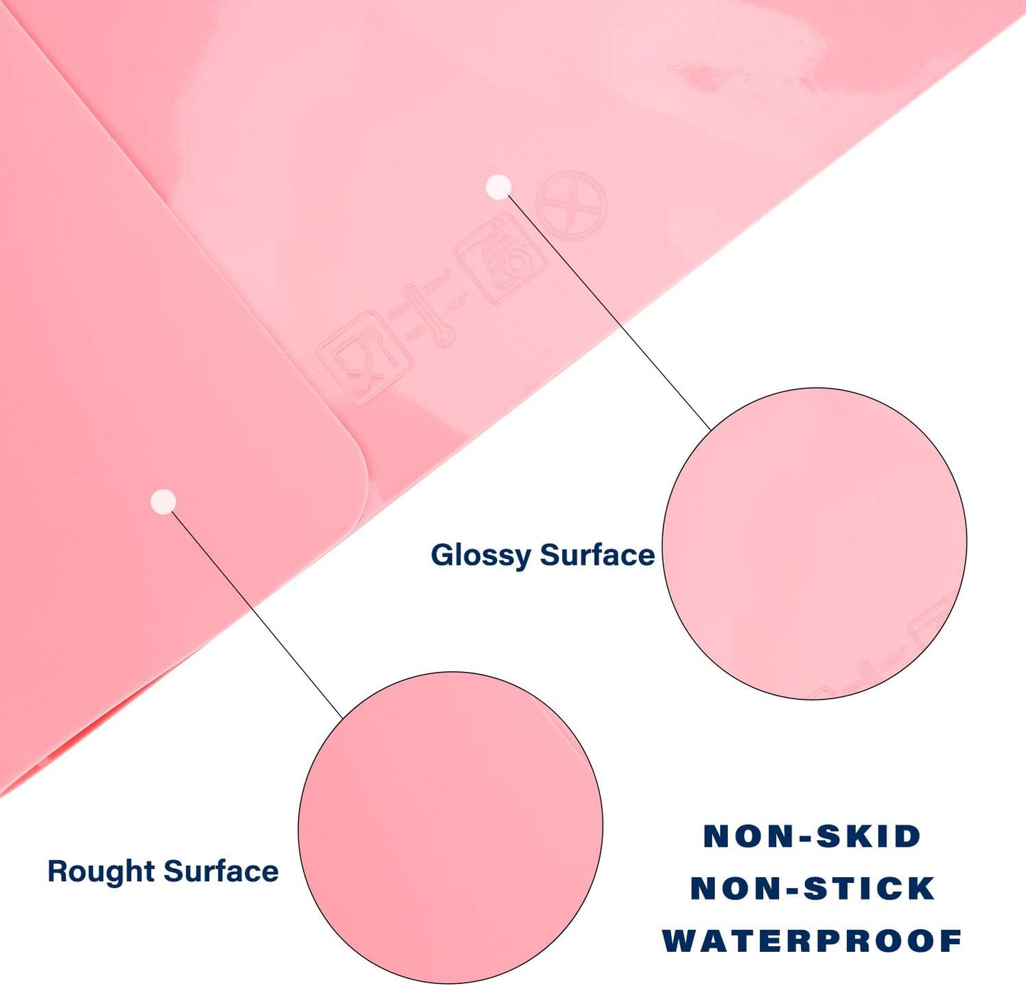 Gartful 23.6 x15.7 inch Resin Silicone Mats, X-Large Silicone Sheets for Jewelry Casting Molds, Nail Art, Acrylic Pouring, Nonstick Table Protector, Multipurpose Mat, Pink, Set of 2