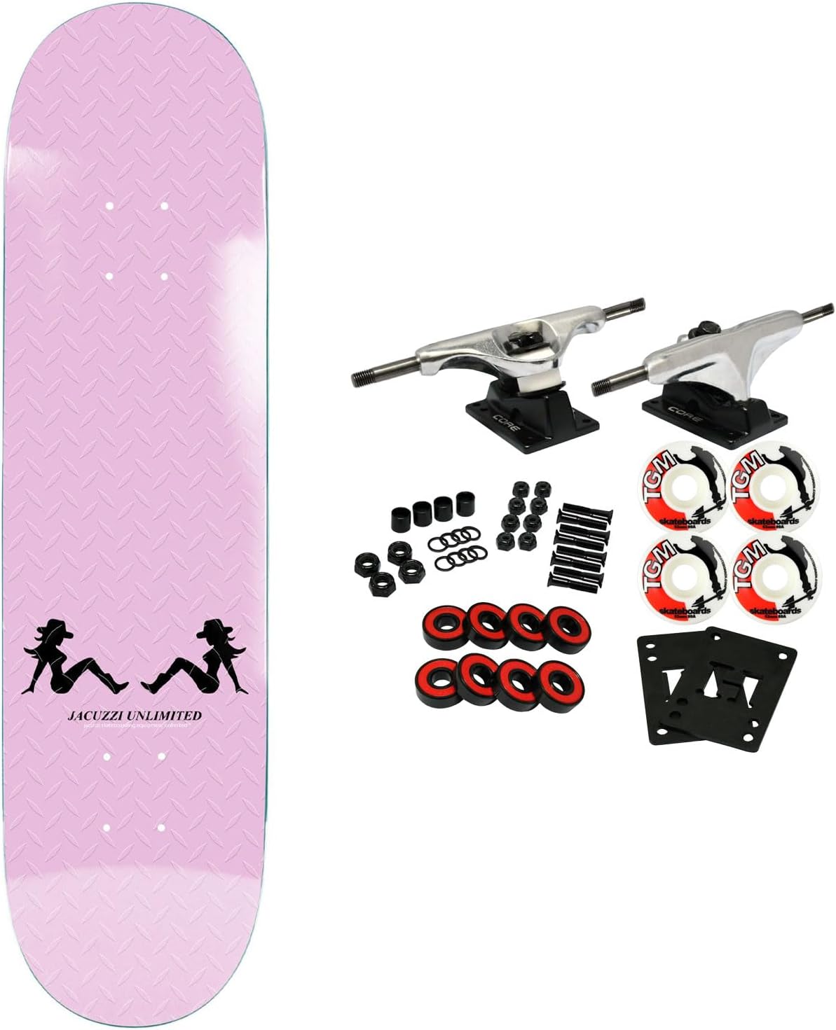 JacuzziUnlimited Skateboard Complete Cowgirls Jet Ski Pink 8.5" x 31.5"