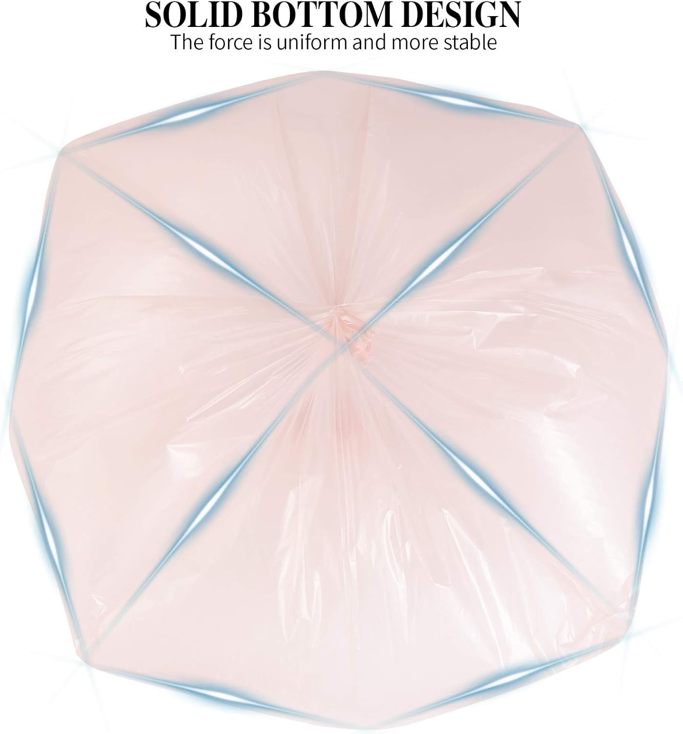 5 Rolls Small Trash Garbage Bags, 4 Gallon Strong Thin Material Disposable Kitchen Garbage Bags, Durable Plastic Trash Bags for Office Home Bedroom Garden Waste Bin, 100 Counts (Pink)