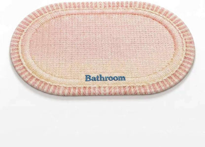Diatomite Absorbent Bath Mat, Exclusive for Bathroom, Quick-Drying, Stain Resistant & Easy to Rinse Clean (Peach Pink, 20"×31" Premium)