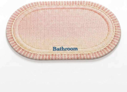 Diatomite Absorbent Bath Mat, Exclusive for Bathroom, Quick-Drying, Stain Resistant & Easy to Rinse Clean (Peach Pink, 31"×47" Premium)